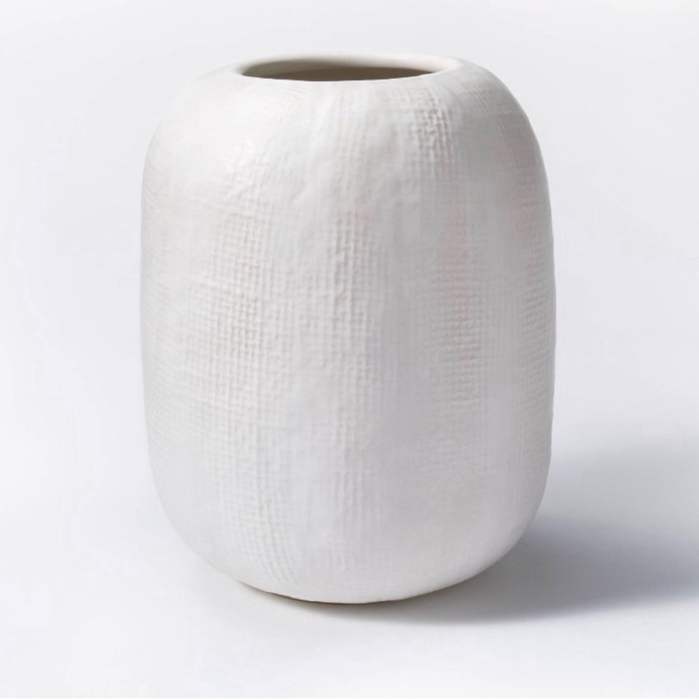 NIB Tall White Textured Vase - Threshold™ designed with Studio McGee